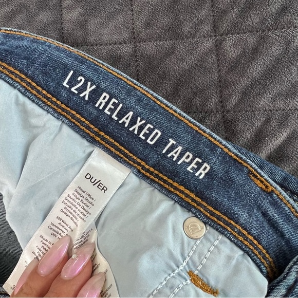 DU/ER Jeans Mens 34X32 L2X Relaxed Tapered Super Flexible Quick Dry H - Picture 7 of 10